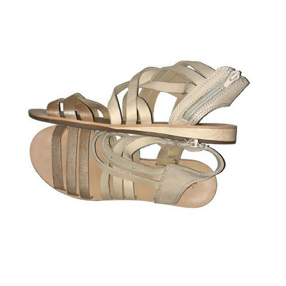Lucky Brand Gladiator Sandals Champagne Gold Size 7.5 - Picture 2 of 6